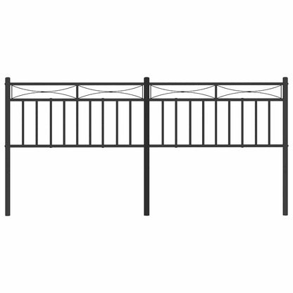 Vervangend hoofdbord 180 cm metaal zwart