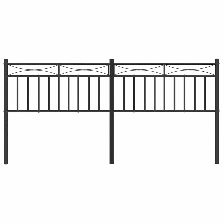 Vervangend hoofdbord 180 cm metaal zwart