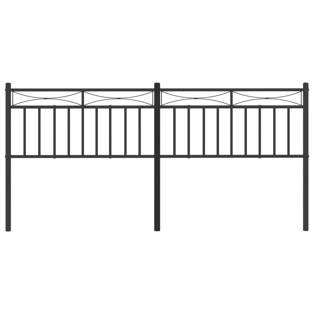 Vervangend hoofdbord 193 cm metaal zwart