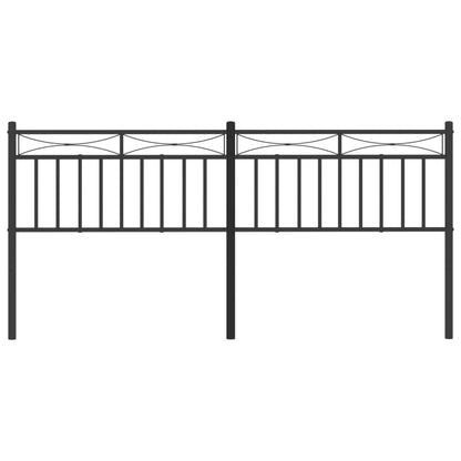 Vervangend hoofdbord 193 cm metaal zwart