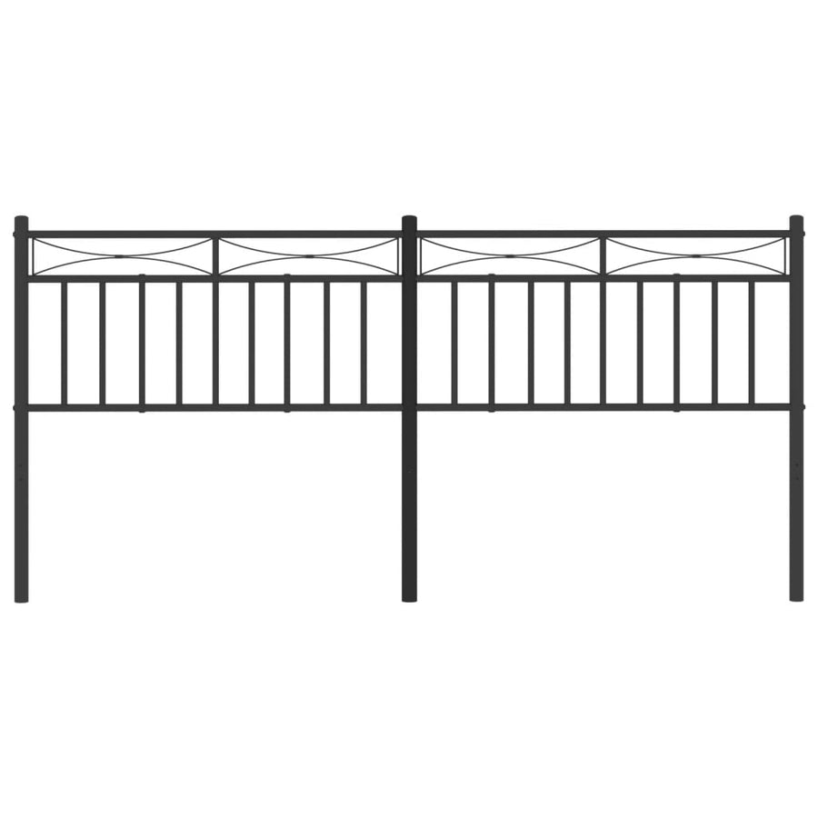 Vervangend hoofdbord 193 cm metaal zwart