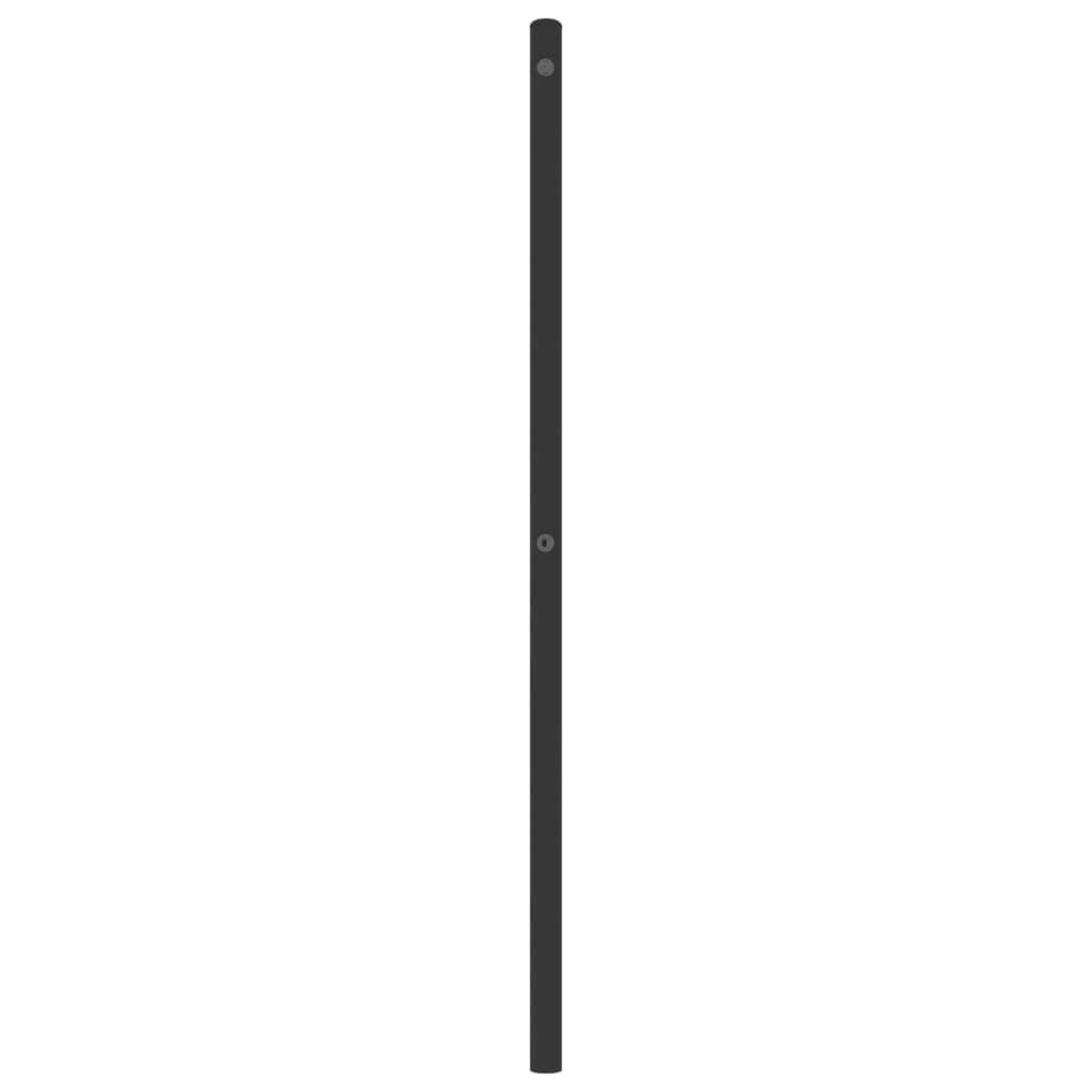 Vervangend hoofdbord 193 cm metaal zwart