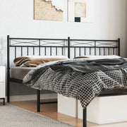 Hoofdbord metaal 193 cm zwart