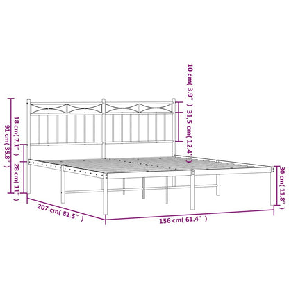 Bedframe Metaal 150 x 200 cm
