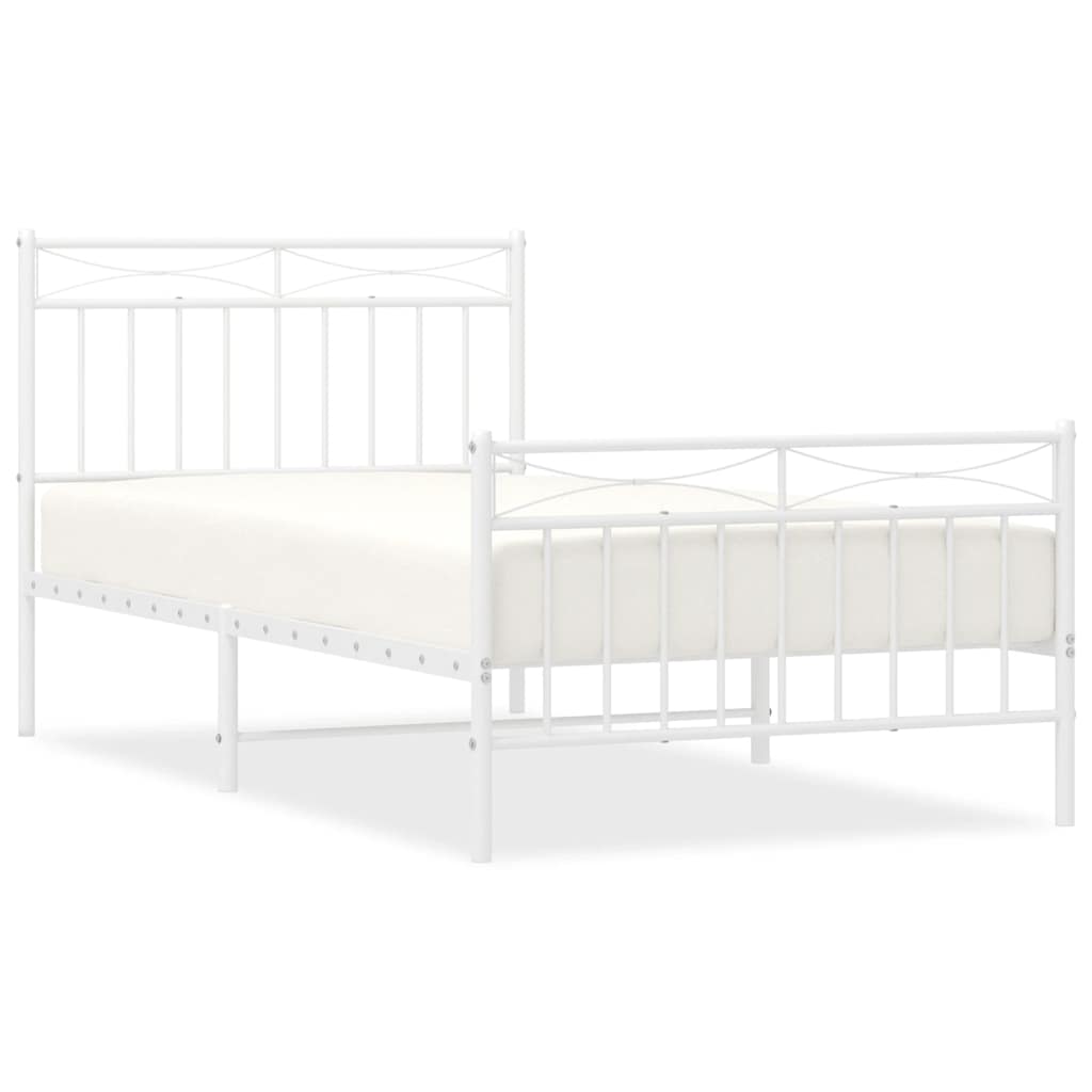 Bedframe Met Hoofd- En Voeteneinde Metaal 100 x 190 cm