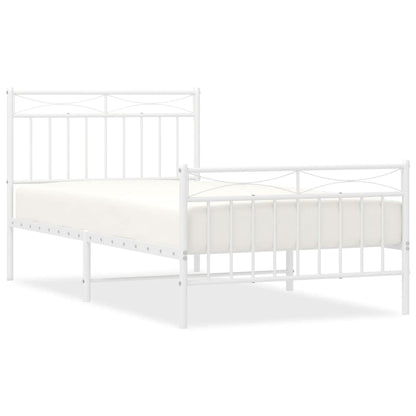 Bedframe Met Hoofd- En Voeteneinde Metaal 100 x 190 cm