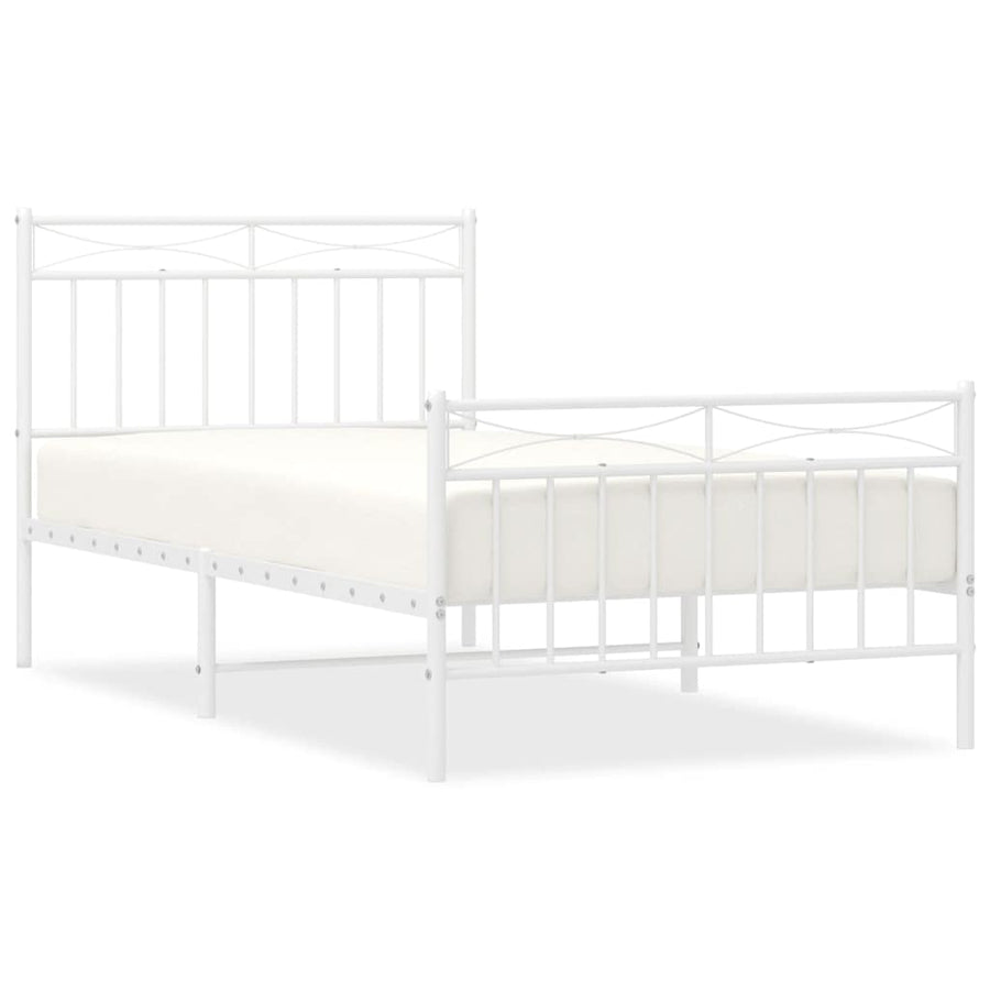 Bedframe Met Hoofd- En Voeteneinde Metaal 100 x 190 cm
