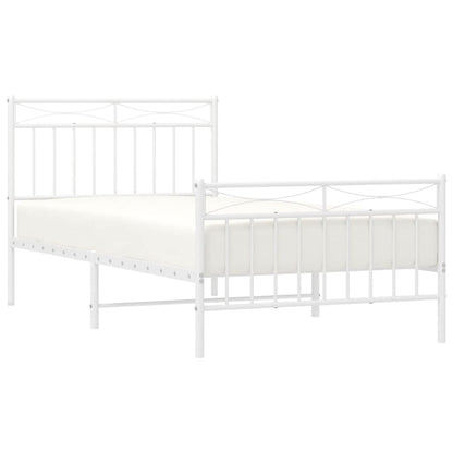 Bedframe Met Hoofd- En Voeteneinde Metaal 100 x 190 cm