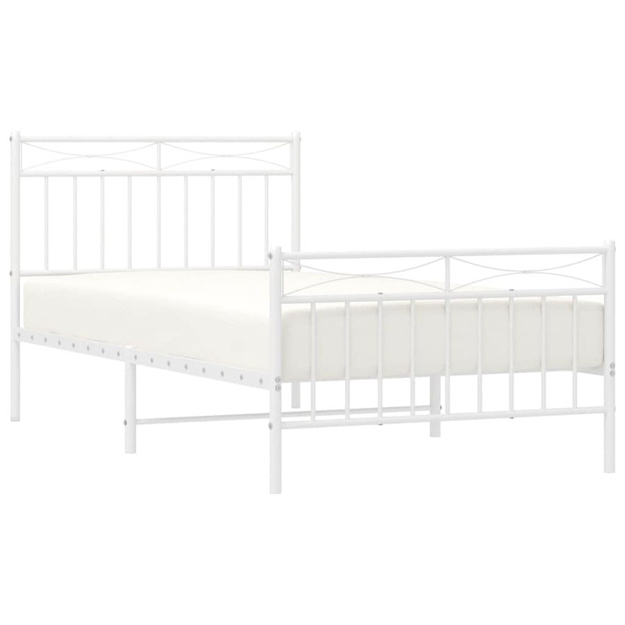 Bedframe Met Hoofd- En Voeteneinde Metaal 100 x 190 cm
