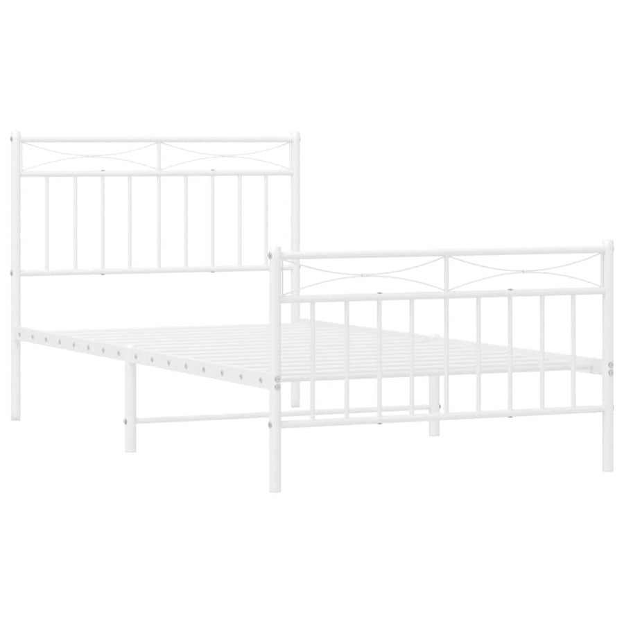 Bedframe Met Hoofd- En Voeteneinde Metaal 100 x 190 cm