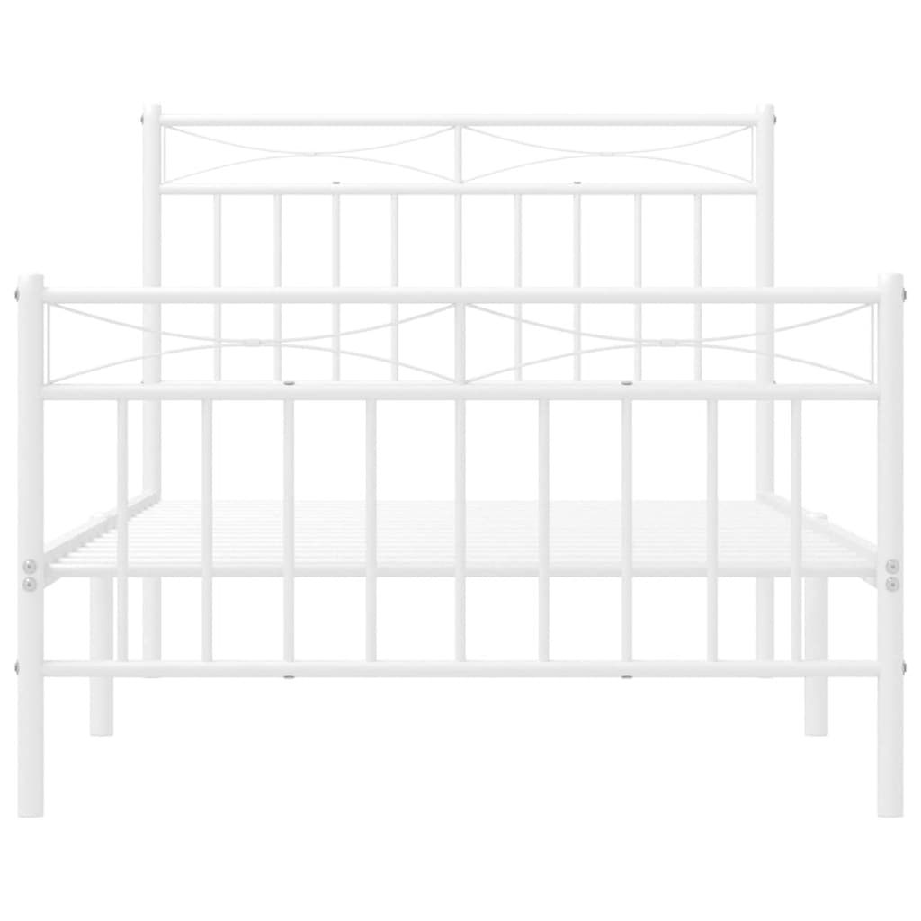 Bedframe Met Hoofd- En Voeteneinde Metaal 100 x 190 cm