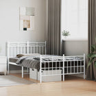 Bedframe metaal wit 120 x 190 cm