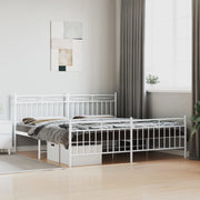Bedframe metaal wit 183x213 cm