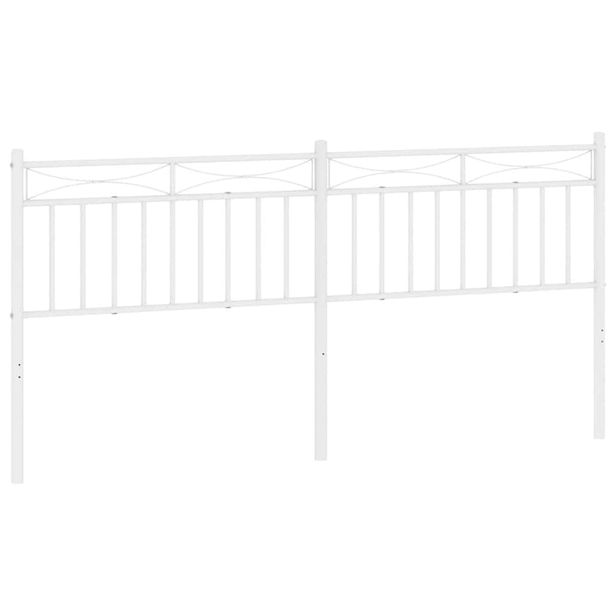 Vervangend hoofdbord 180 cm metaal wit