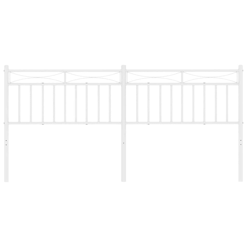 Vervangend hoofdbord 180 cm metaal wit
