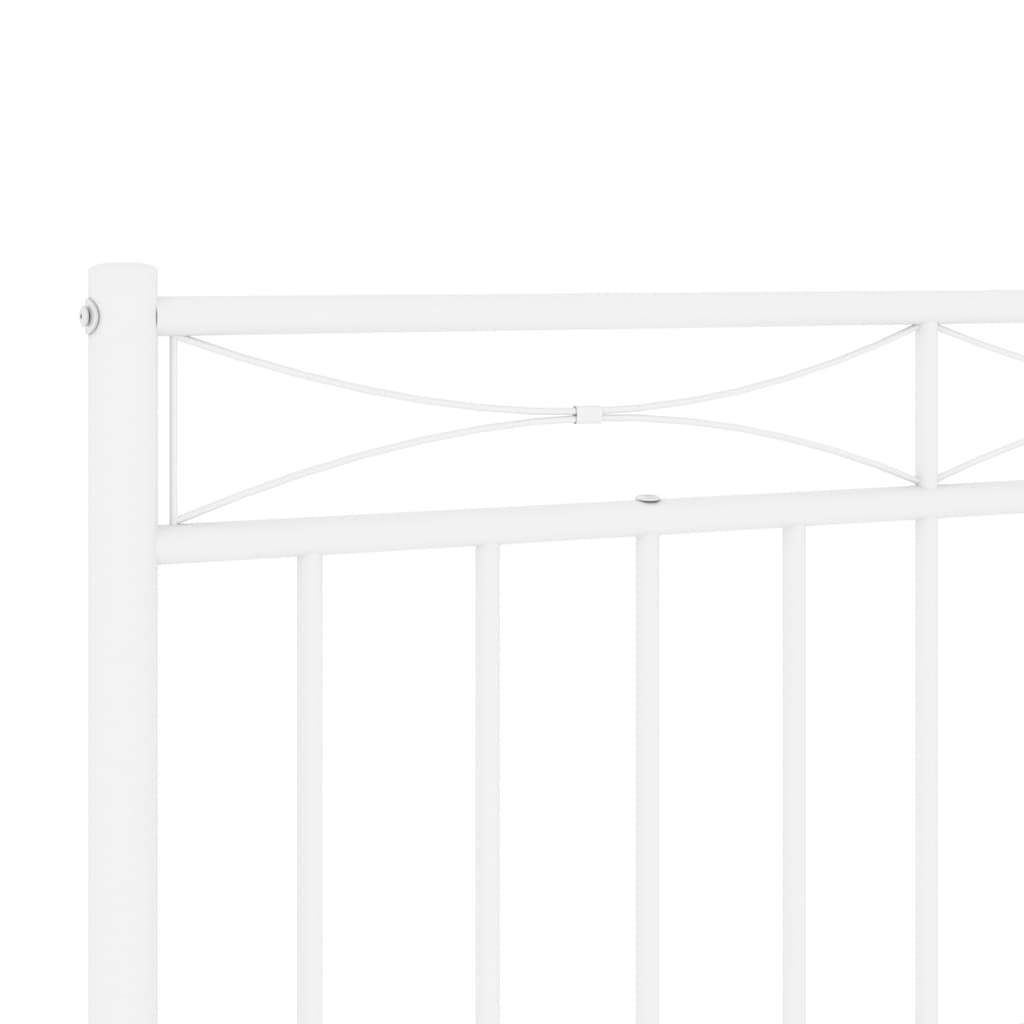 Vervangend hoofdbord 180 cm metaal wit