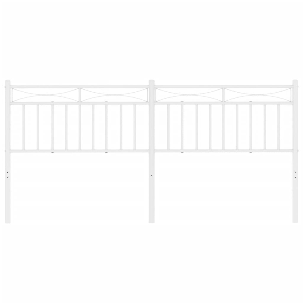 Hoofdbord Metaal 200 cm Wit