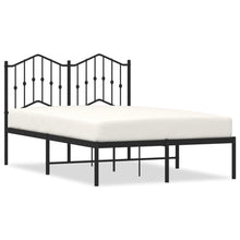 Bedframe met hoofdbord metaal zwart 120x190 cm 120 x 190 cm Zwart met hoofdbord
