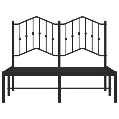 Bedframe met hoofdbord metaal zwart 120x190 cm 120 x 190 cm Zwart met hoofdbord