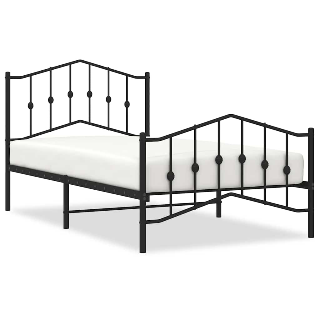 Bedframe Met Hoofd- En Voeteneinde Metaal 100 x 190 cm
