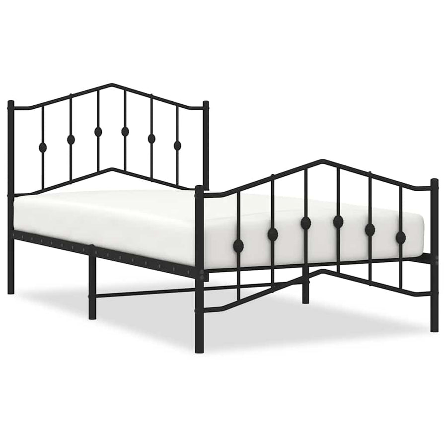 Bedframe Met Hoofd- En Voeteneinde Metaal 100 x 190 cm