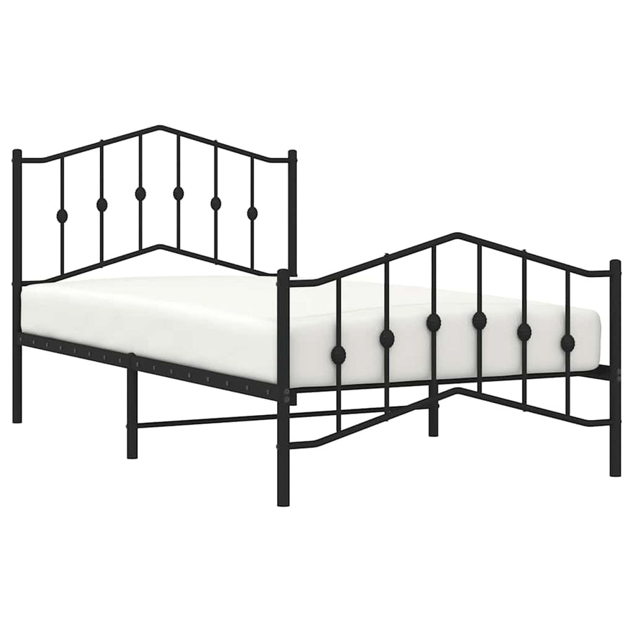 Bedframe Met Hoofd- En Voeteneinde Metaal 100 x 190 cm