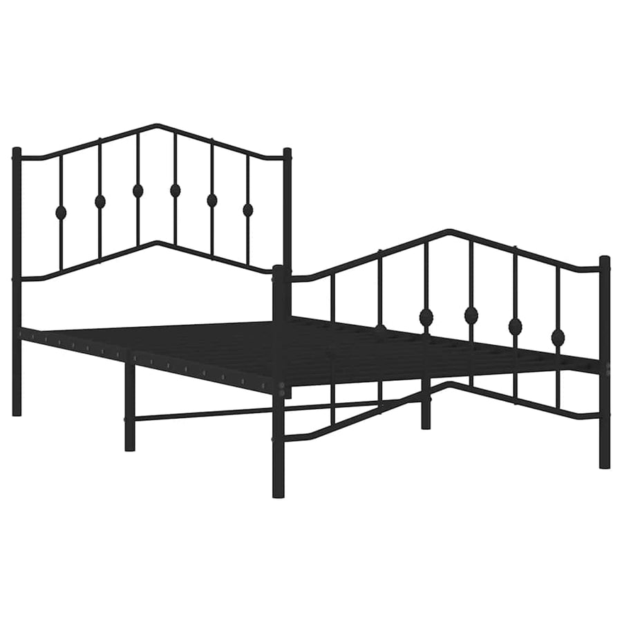 Bedframe Met Hoofd- En Voeteneinde Metaal 100 x 190 cm