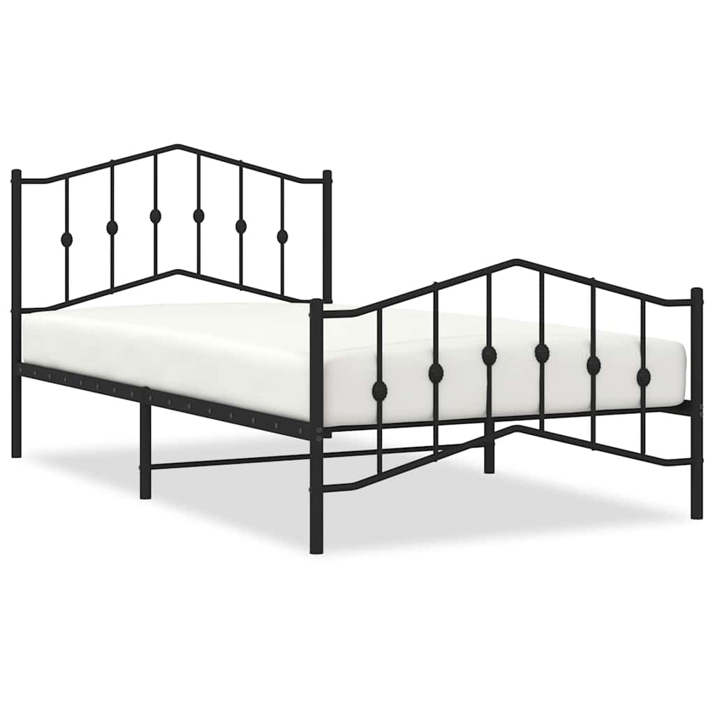 Bedframe Met Hoofd- En Voeteneinde Metaal 100 x 200 cm