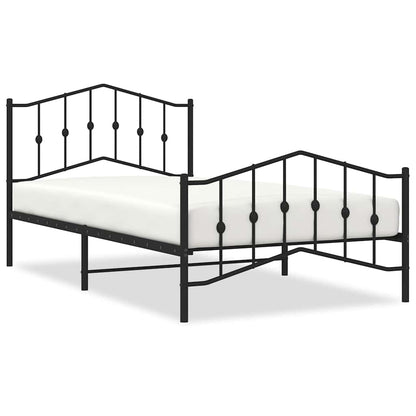 Bedframe Met Hoofd- En Voeteneinde Metaal 100 x 200 cm
