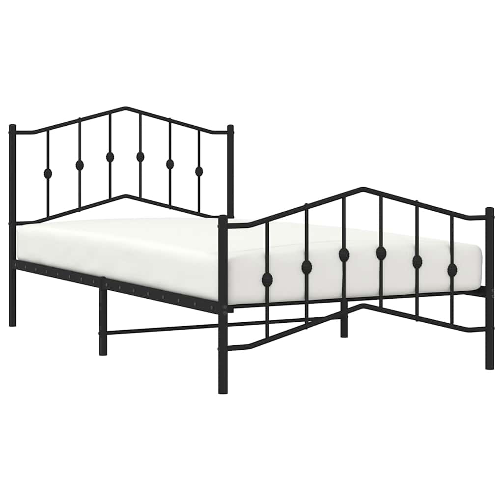Bedframe Met Hoofd- En Voeteneinde Metaal 100 x 200 cm