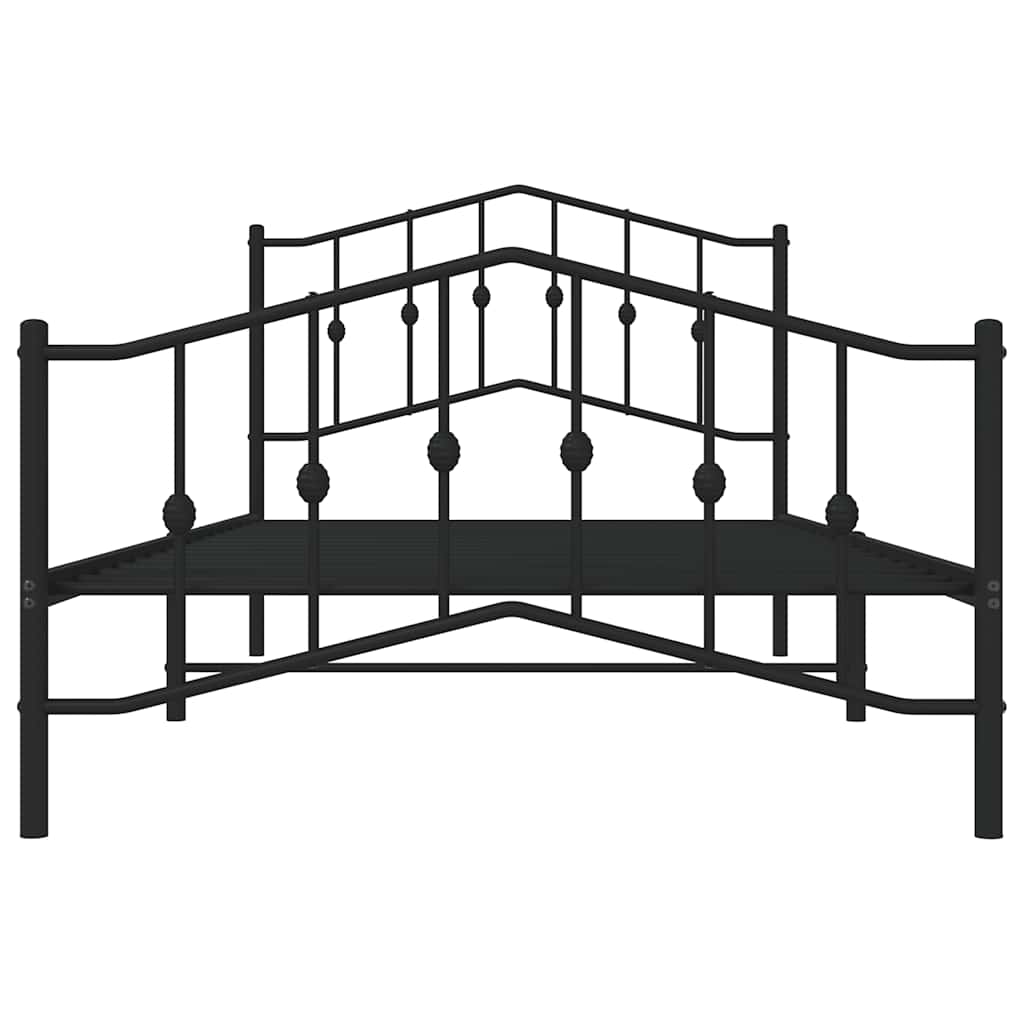 Bedframe Met Hoofd- En Voeteneinde Metaal 100 x 200 cm