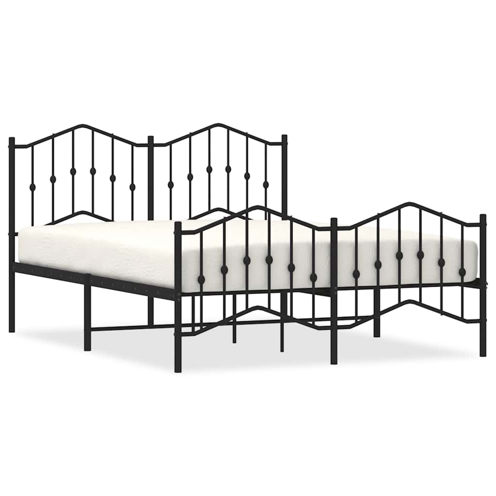 Bedframe Met Hoofd- En Voeteneinde Metaal 135 x 190 cm