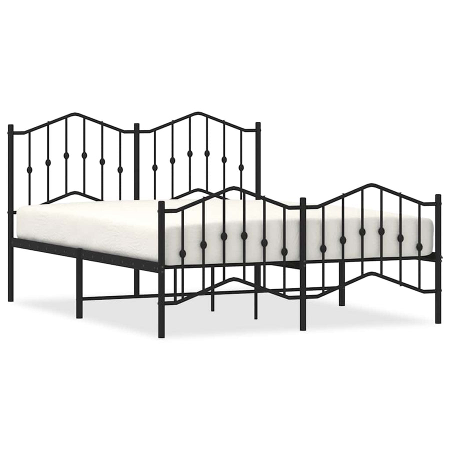 Bedframe Met Hoofd- En Voeteneinde Metaal 135 x 190 cm