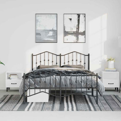 Bedframe Met Hoofd- En Voeteneinde Metaal 135 x 190 cm