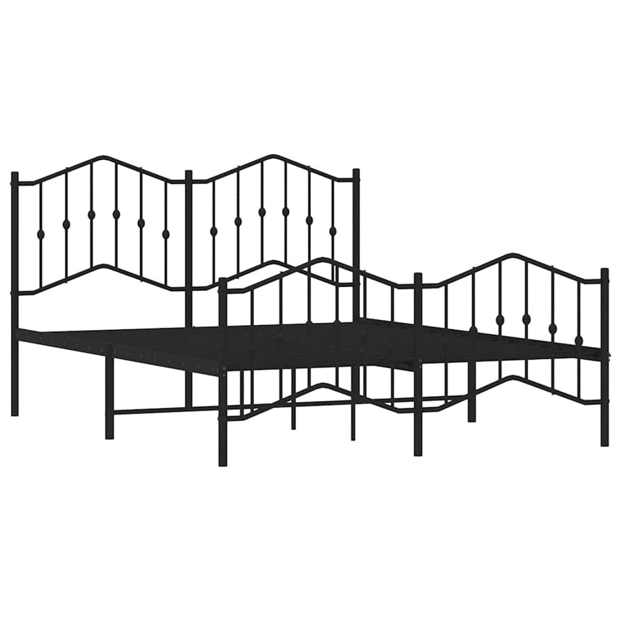 Bedframe Met Hoofd- En Voeteneinde Metaal 135 x 190 cm