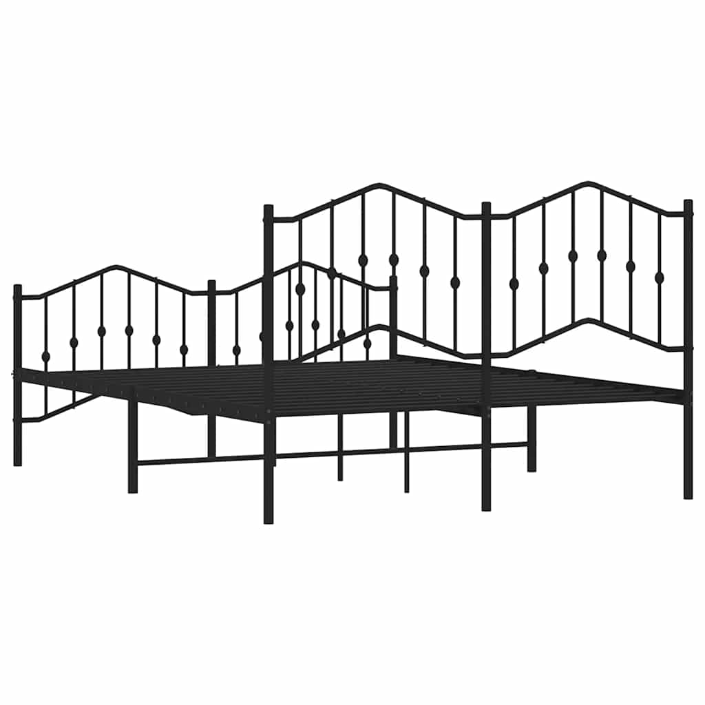 Bedframe Met Hoofd- En Voeteneinde Metaal 135 x 190 cm
