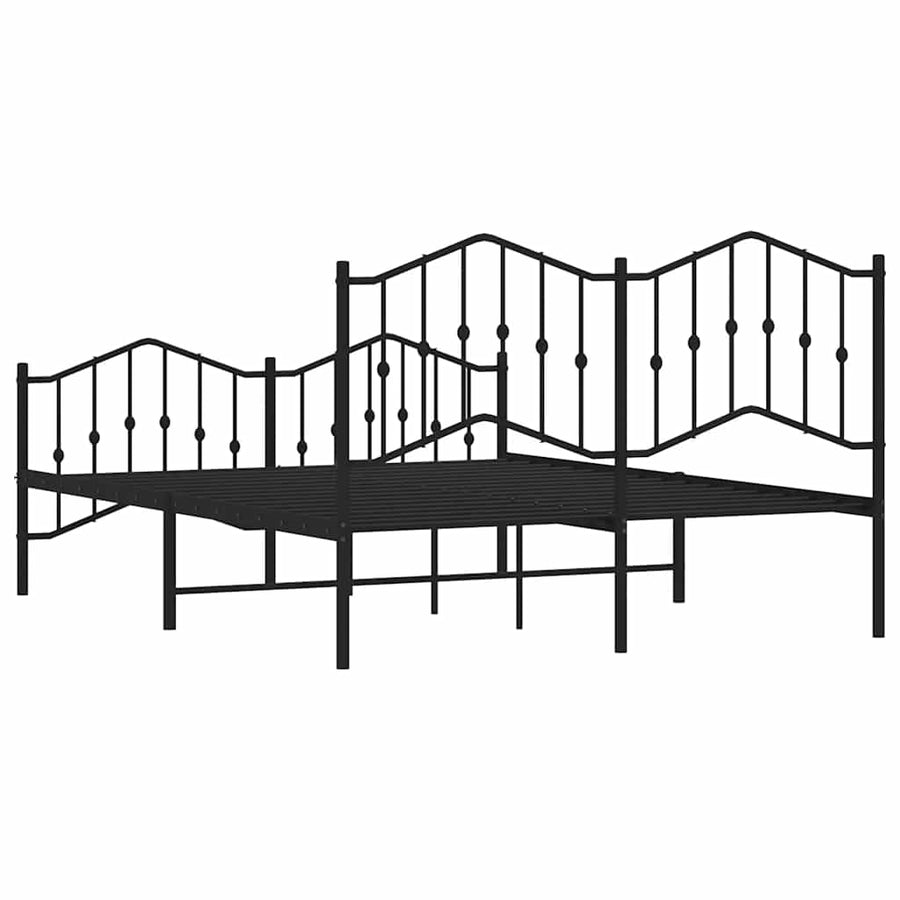 Bedframe Met Hoofd- En Voeteneinde Metaal 135 x 190 cm