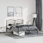 Bed Frame with Headboard and Footboard Metal 135 x 190 cm