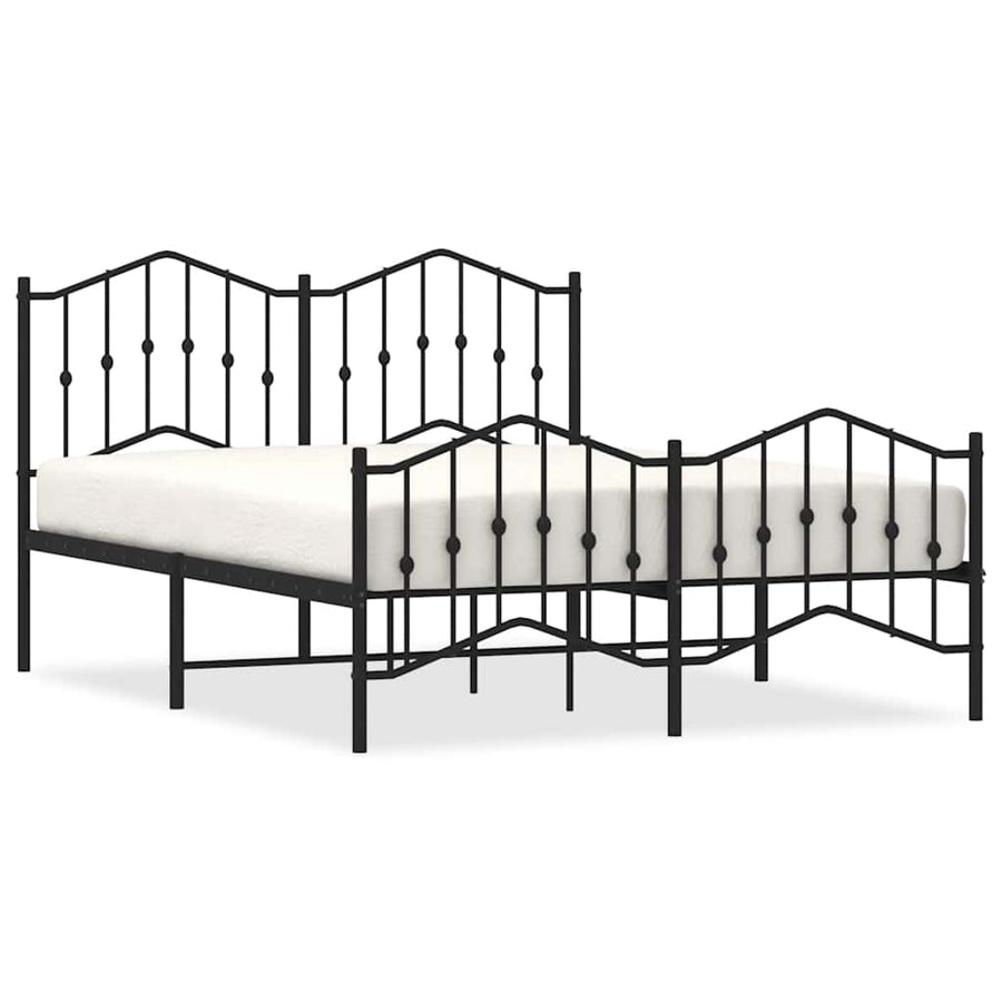 Bedframe Met Hoofd- En Voeteneinde Metaal 150 x 200 cm