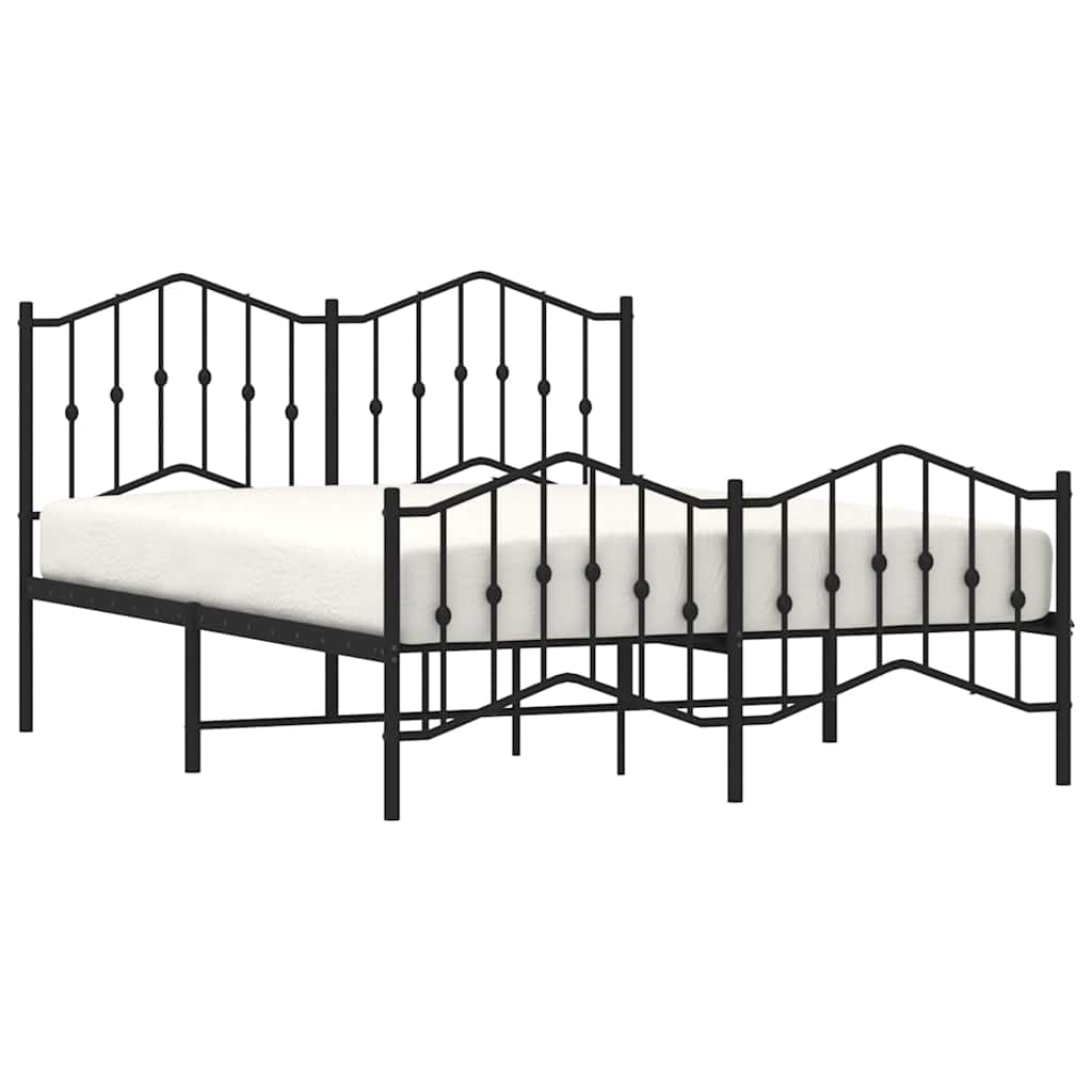 Bedframe Met Hoofd- En Voeteneinde Metaal 150 x 200 cm