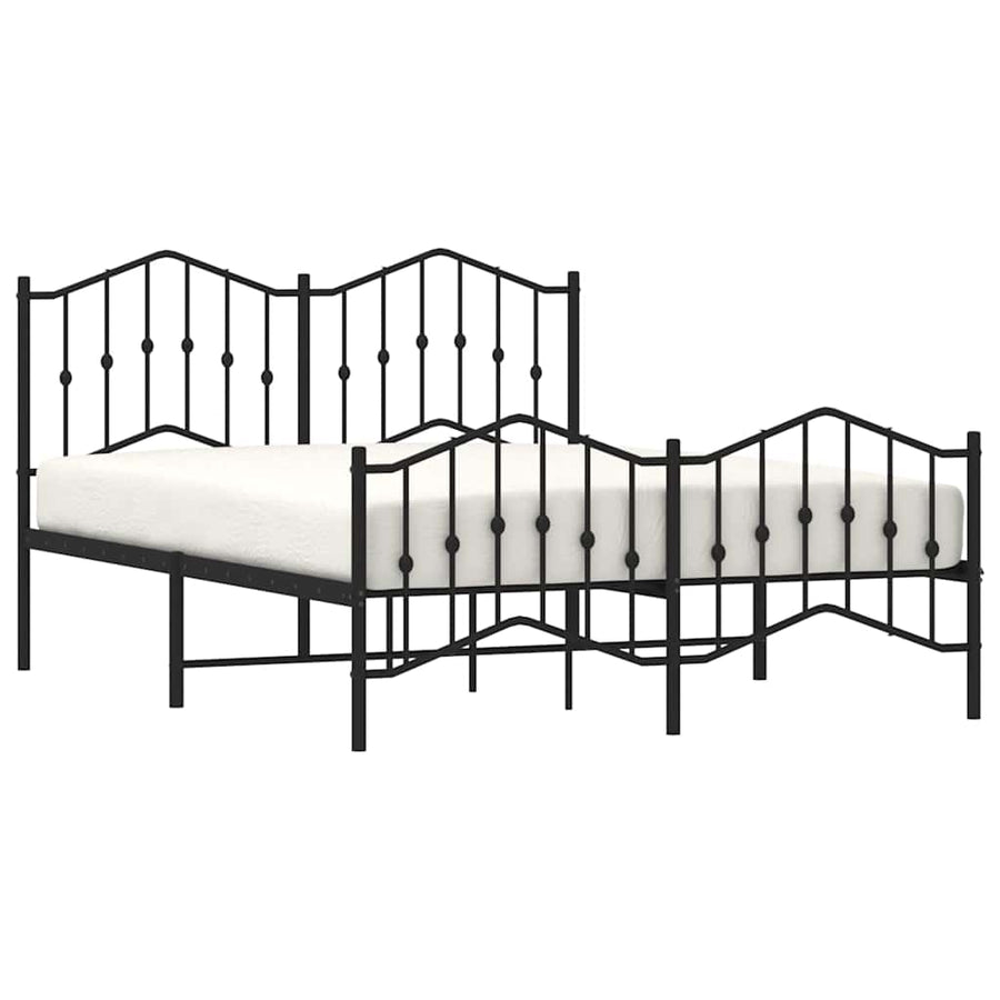 Bedframe Met Hoofd- En Voeteneinde Metaal 150 x 200 cm