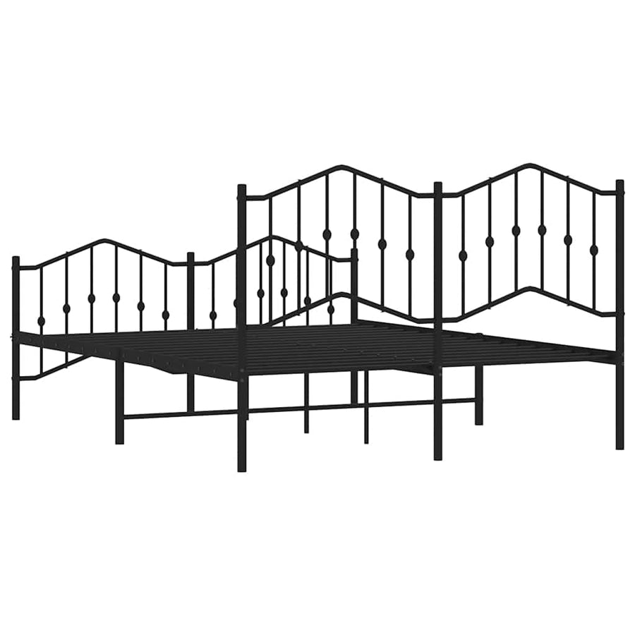 Bedframe Met Hoofd- En Voeteneinde Metaal 150 x 200 cm