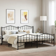 Bedframe metaal zwart 193x203 cm