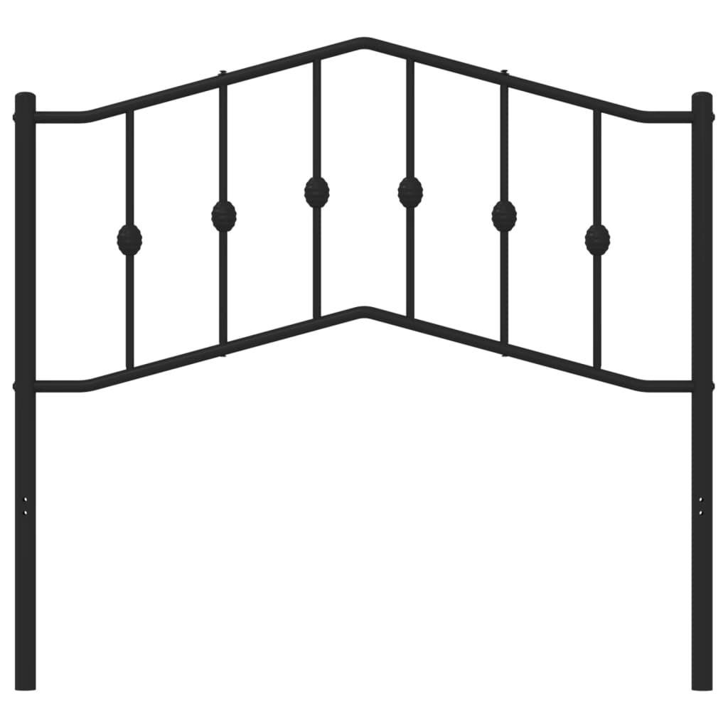 Hoofdbord Metaal 100 cm Zwart