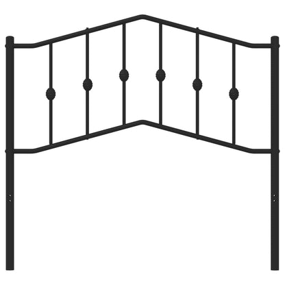 Hoofdbord Metaal 100 cm Zwart