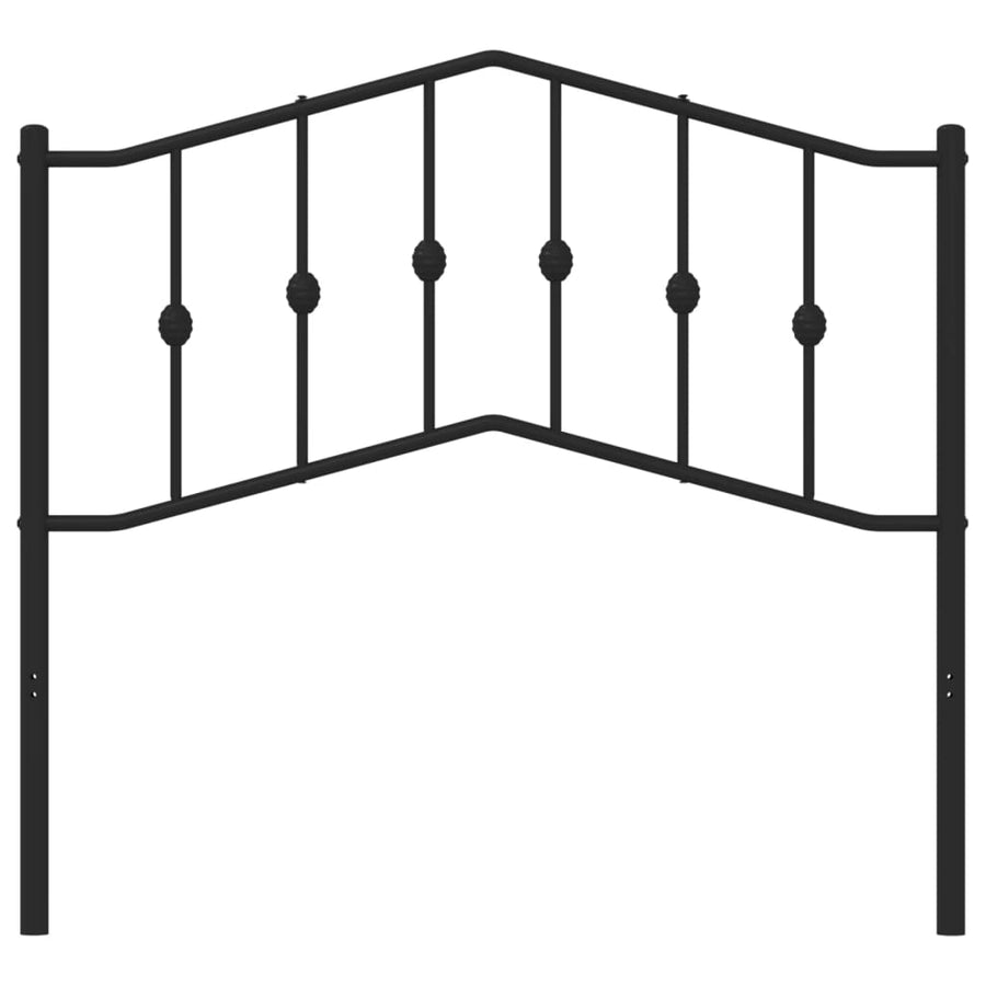 Hoofdbord Metaal 100 cm Zwart