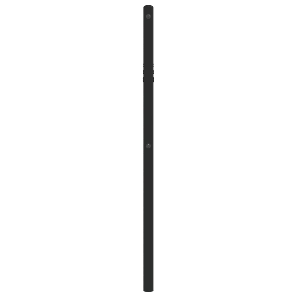 Hoofdbord Metaal 100 cm Zwart