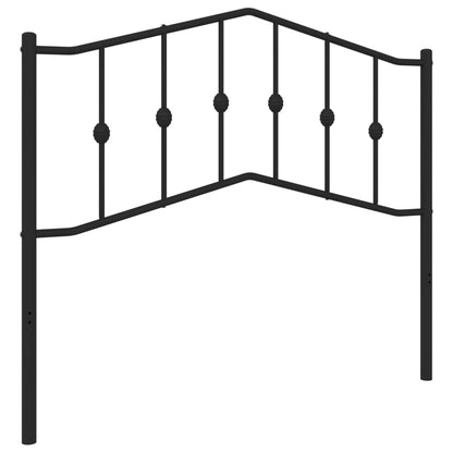 Hoofdbord Metaal 107 cm Zwart
