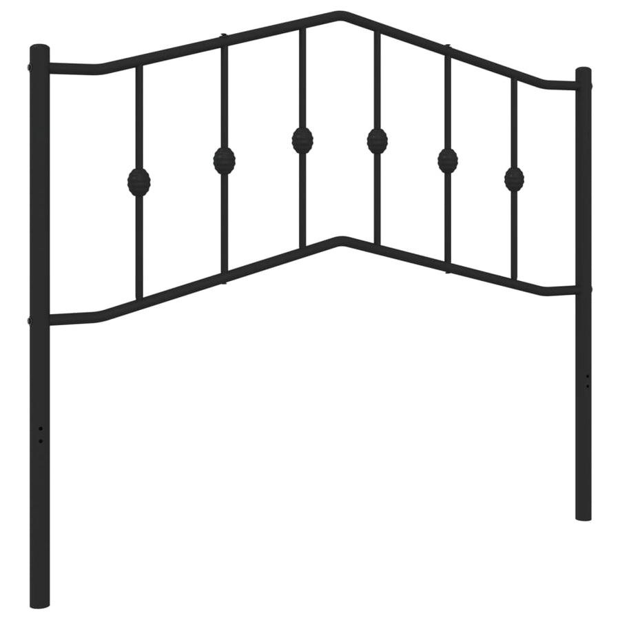 Hoofdbord Metaal 107 cm Zwart