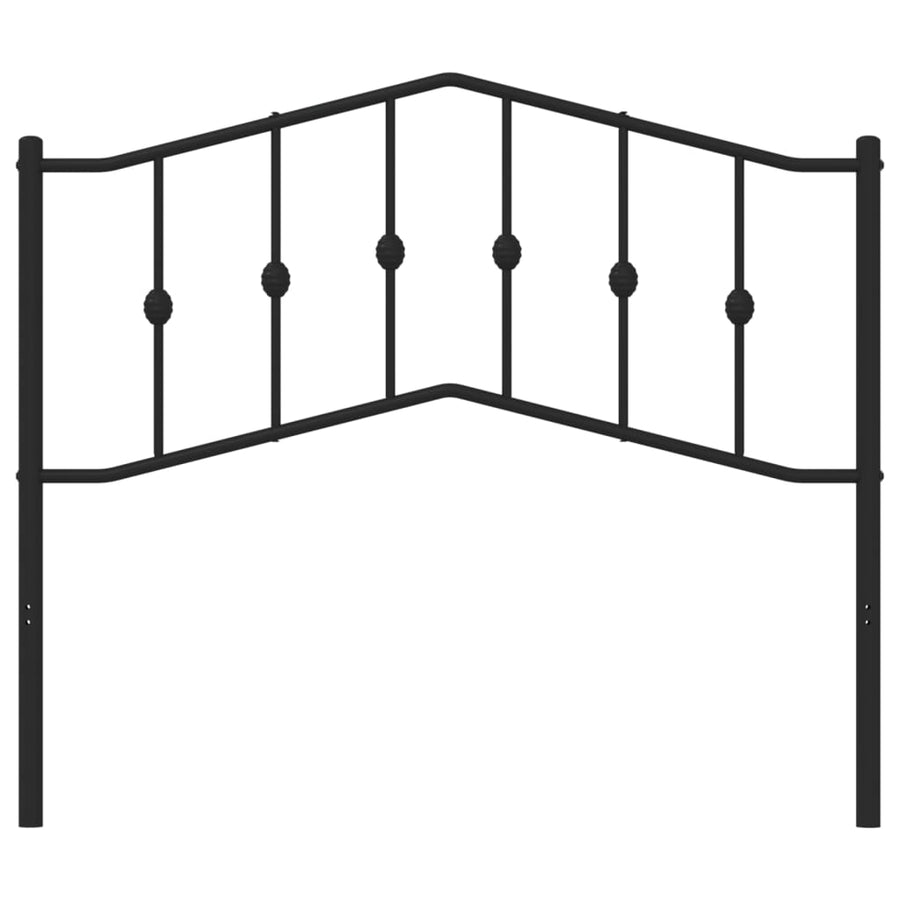 Hoofdbord Metaal 107 cm Zwart